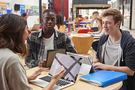 students having a discussion in the classroom