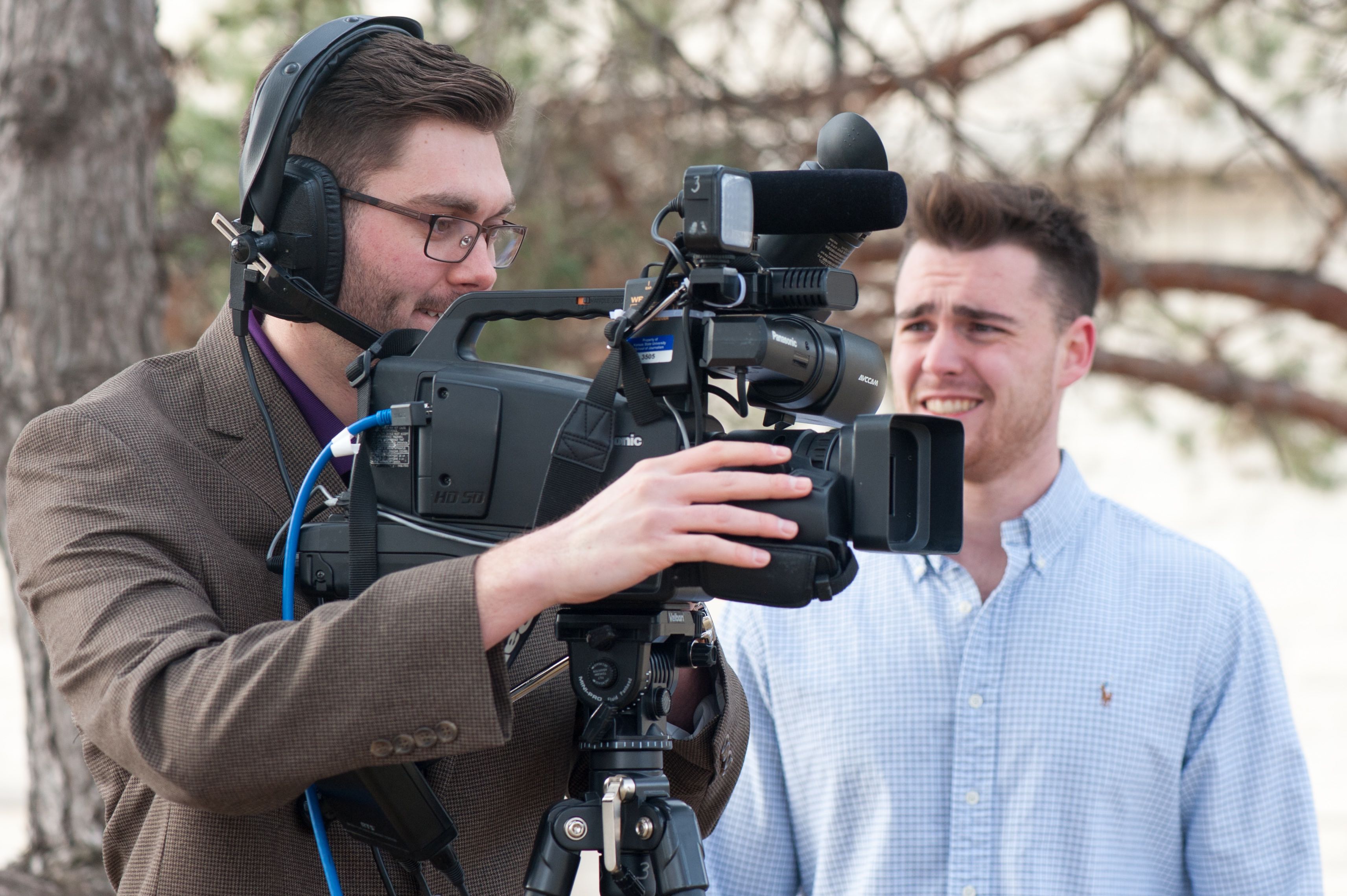 News crew on location