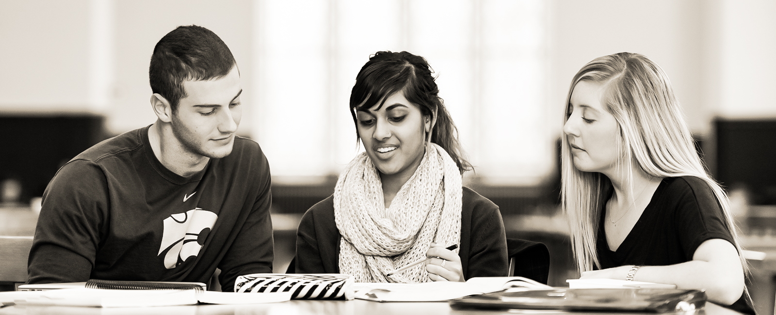 students looking at something