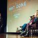 Following a May 7 advance screening of THE HOT ZONE, Kansas State University President Richard Myers moderated a panel discussion. The panel included, from left, Brian Peterson, showrunner, writer and executive producer; real-life subjects Nancy and Jaax; and Kelly Souders, showrunner, writer and executive producer.