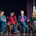 Following a May 7 advance screening of THE HOT ZONE, Kansas State University President Richard Myers moderated a panel discussion. The panel included, from left, Brian Peterson, showrunner, writer and executive producer; real-life subjects Nancy and Jaax; and Kelly Souders, showrunner, writer and executive producer.