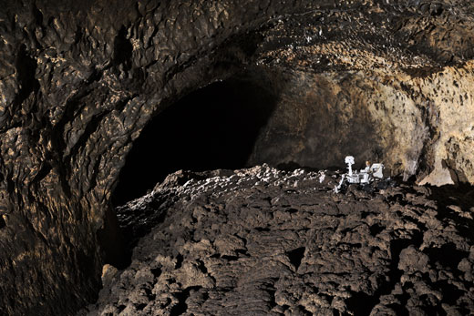 The cave rover navigates lava tubes.