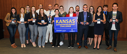 The finalists in the Kansas Entrepreneurship Challenge at Kansas State University.