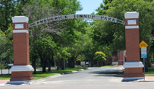 This image shows Finnup Park in Garden City. 