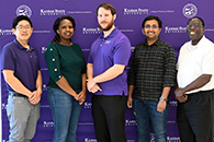 The research team includes Waithaka Mwangi, at the far right; Tae Kim, research assistant professor; and graduate students Huldah Sang, Jayden McCall and Rakshith Kumar.