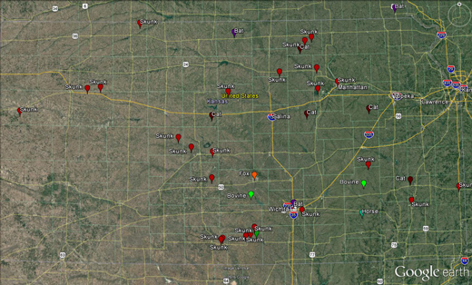 map of KS