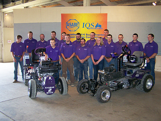 Kansas State University quarter-scale tractor A team 