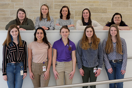 The ten Kansas State University veterinary students who are receiving the 2022 Zoetis Foundation/AAVMC Veterinary Student Scholarship.