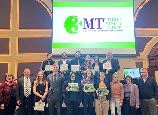 Three Minute Thesis finalists and judges