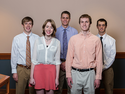 Kirmser Undergraduate Research Award winners 