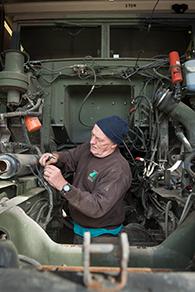 Terry working on truck