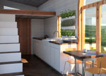 Tiny house rendering - kitchen