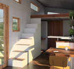 Tiny house rendering - stairs