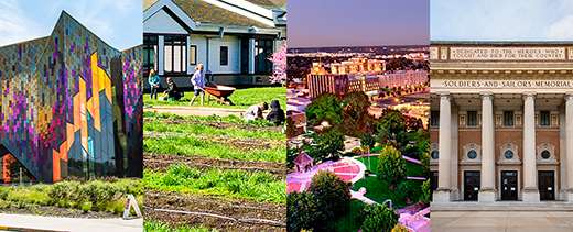 This photo shows landmarks throughout Wyandotte and Johnson counties. 