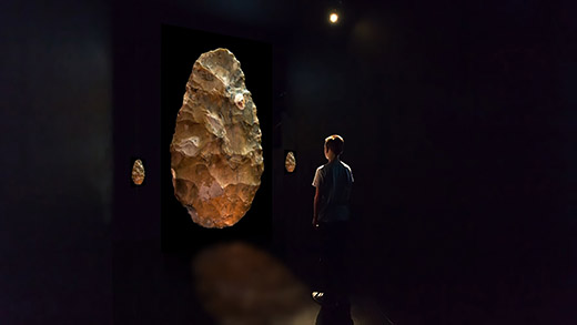 45 Paleolithic Handaxes," simulation. © 2019, Night Fire Films