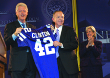 President Jon Wefald, Former President Bill Clinton and Governor Kathleen Sebelius