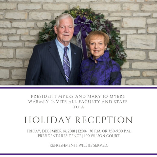 Holiday Reception invitation