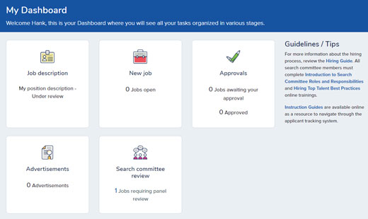 PageUp dashboard