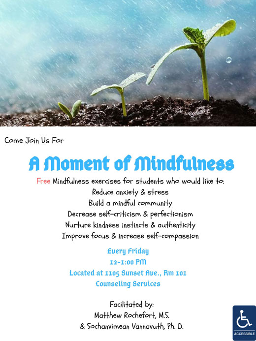 A Moment of Mindfulness flyer 