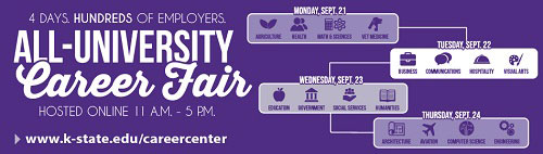 All-University Career Fair banner