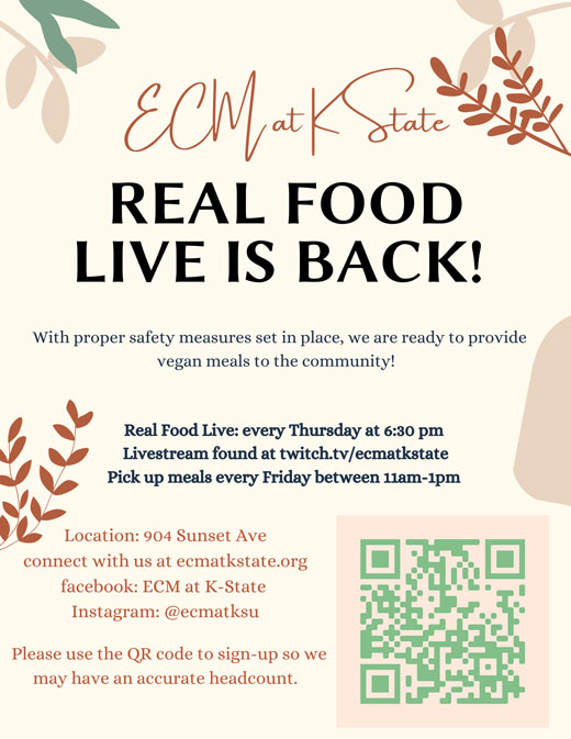 Real Food Lunch flyer