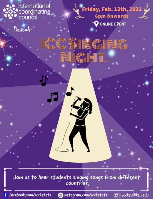 ICC International Singing Night flyer