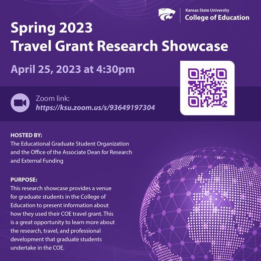 Travel Grant Showcase flyer