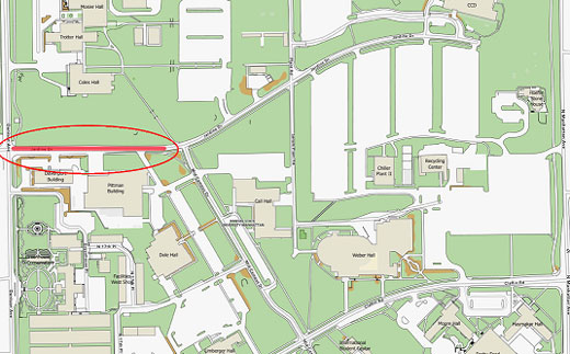 Map of Jardine Road closure 