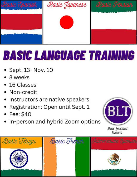 Basic Language Training flyer