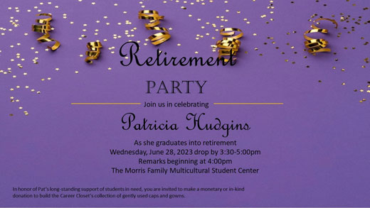 Pat Hudgins retirement flyer