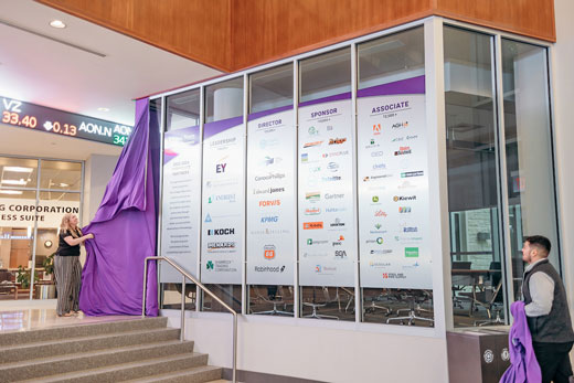 Corporate donor wall