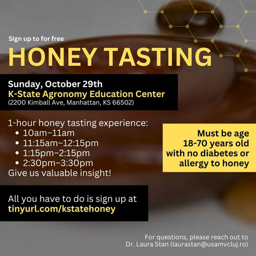 Honey tasting flyer