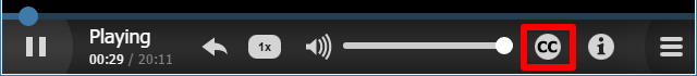 Show Closed Captions button