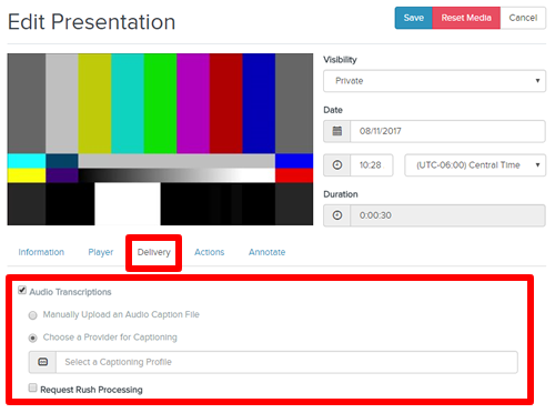 Audio Transcription Settings