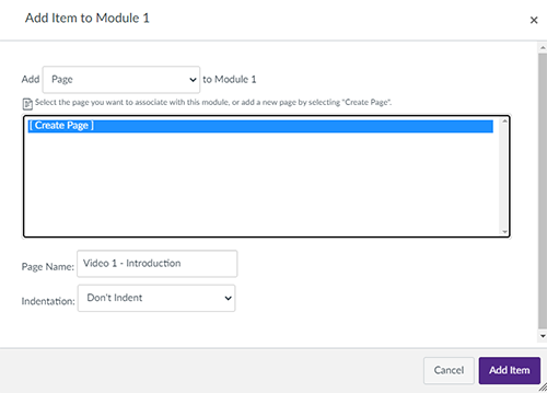 Configuring page options in Canvas