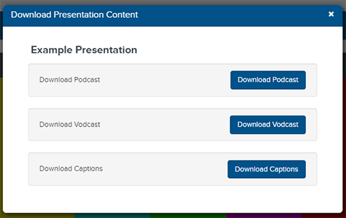 Presentation Download Options