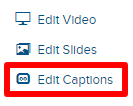 Edit Captions option