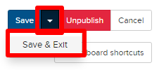 Save and Exit option
