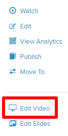 Edit Video button