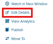 The Edit Details option in the right column