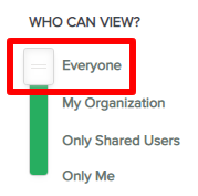 Who Can View? slider with Everyone selected