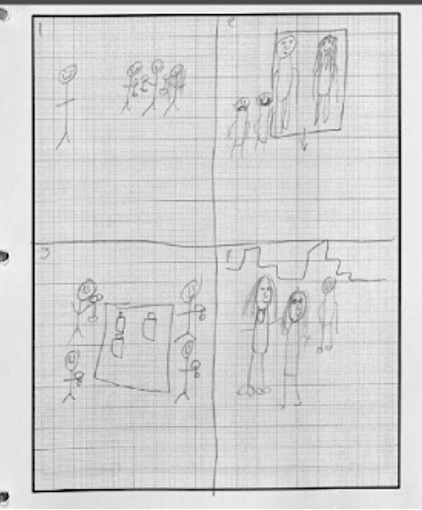 a comic drawn by a participant