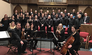 collegium musicum choir with string quartet