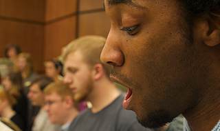 men singing