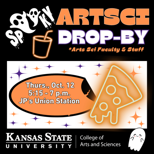 graphic with info about ArtSci Drop-By event Oct. 12, 2023