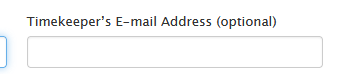 image of box in leave request form for entering timekeeper's email address