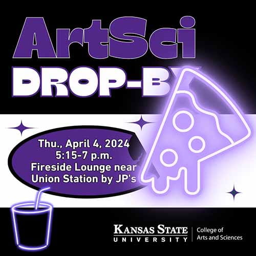 graphic showing details of April 4 2024 ArtSci Drop-By