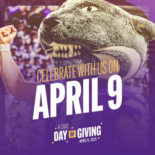 graphic about Day of Giving with photo of powercat mascot