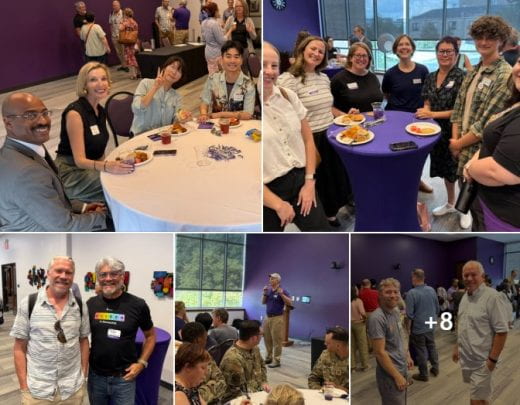 collage of photos of attendees at social