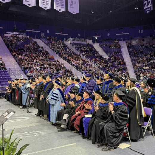 Arts and Sciences department heads stand as recognized by dean